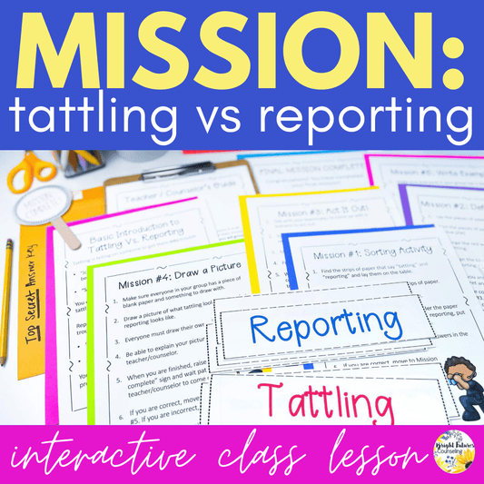 Tattling Vs Reporting Escape Room Guidance Lesson Mission Tattling Vs Reporting