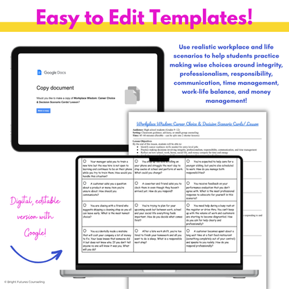 High School Counseling Career Lesson - Workplace Wisdom