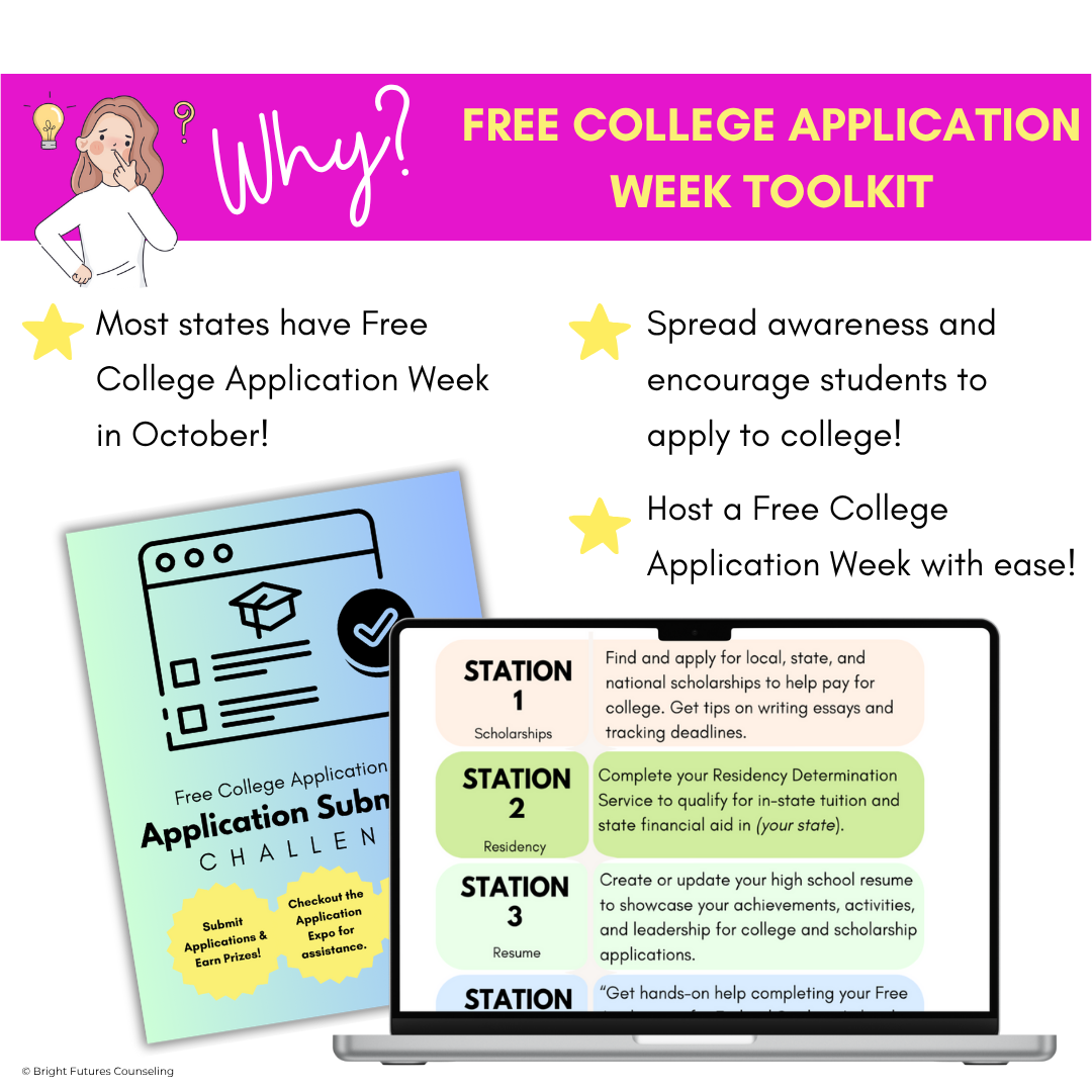 Free College Application Week Planning Toolkit for High School Counseling
