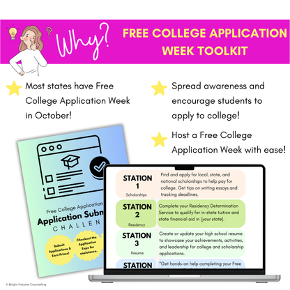 Free College Application Week Planning Toolkit for High School Counseling