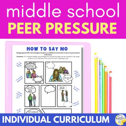 Middle School Peer Pressure Individual Counseling Lesson