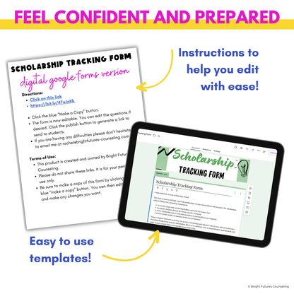 Scholarship Tracker - Tools for High School Counselors